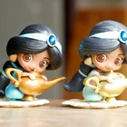 Disney Aladdin Lamp Q Posket Jasmine Princess 8,5 см экшн-фигурка куклы игрушки Детская комната украшение торт Топпер для детей Подарки