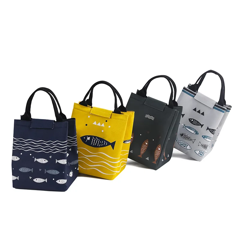 

Factory direct sales thick aluminum foil hand-held bag cute cartoon print insulation lunch box bag student lunch bag