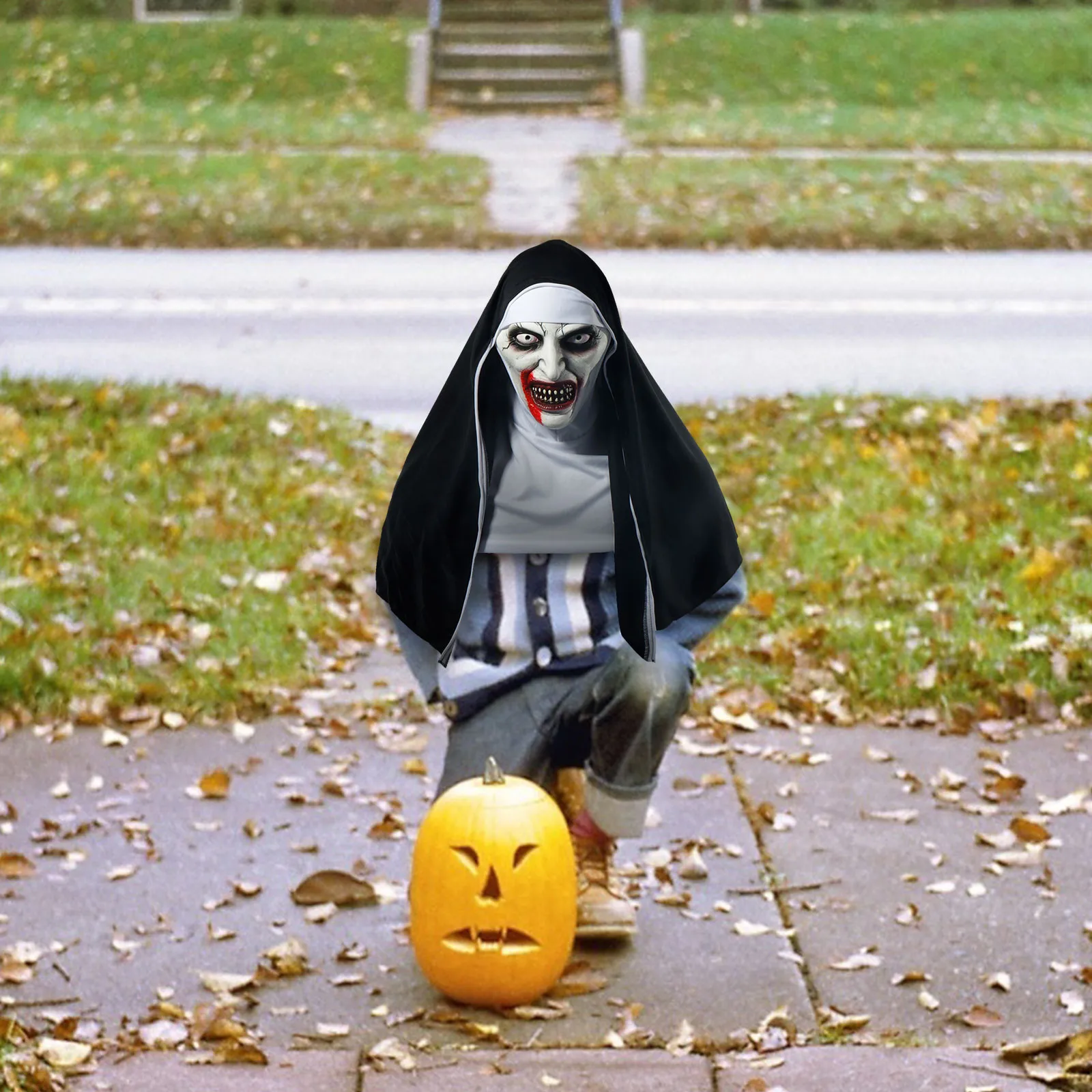 Хэллоуин маска монахини ужасные латексные маски косплей маскариллы валак для