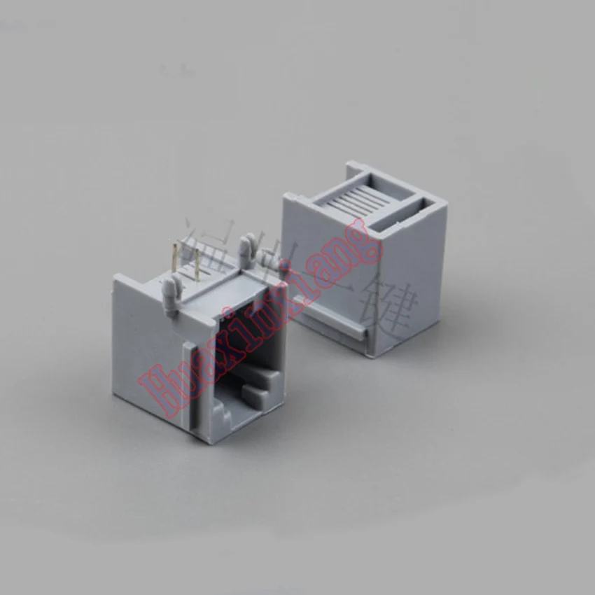 100 шт./лот 5521 PCB RJ11 6P2C гнездовой разъем/гнездовой разъем для телефона 90 градусов