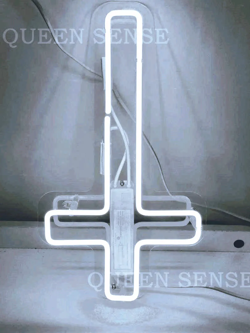 Изготовленный На Заказ внешняя сторона Крест Иисуса челый акриловый неоновый