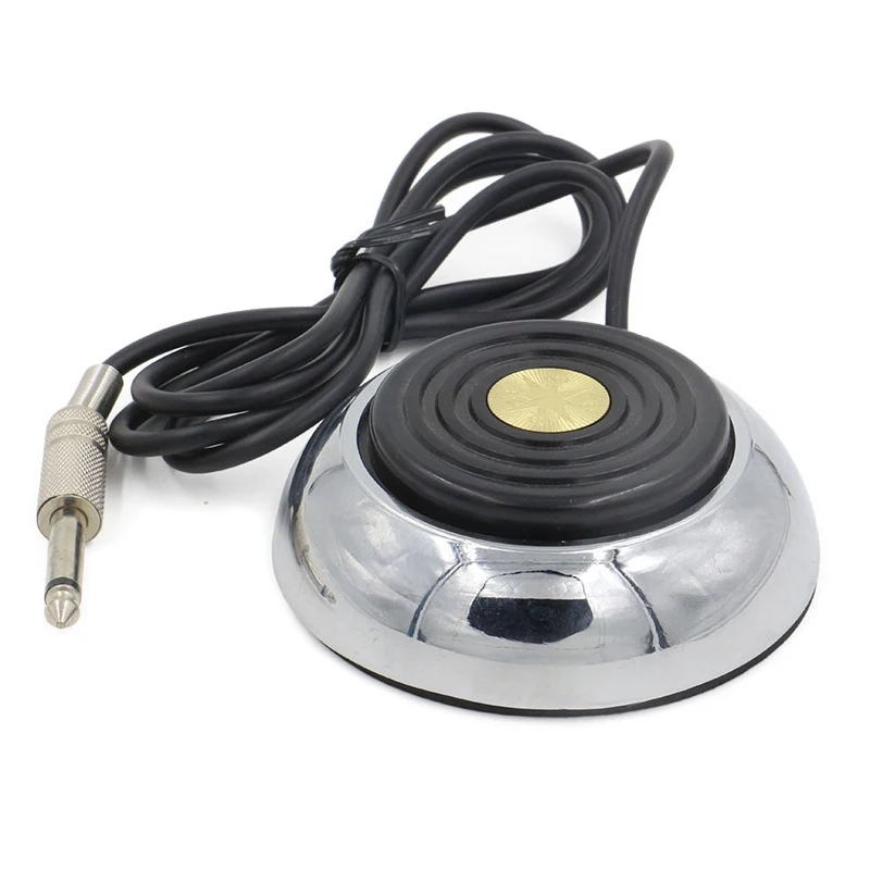 

Tattoo Foot Pedal Switch - Round Foot Pedal 360 GEM Pro Stainless Steel Degree Switch w/ 5 ft.Cord for Tattoo Power Supply