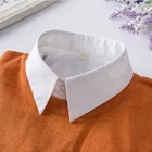 Женская хлопковая кружевная блузка, винтажный съемный воротник рубашки, ложный Декор