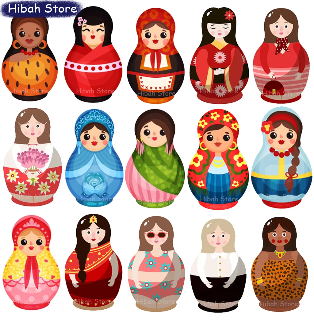 Полностью Алмазная картина русская кукла круглая вышивка мозаика украшение для