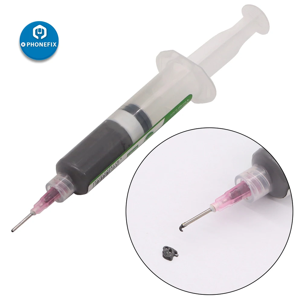 RELIFE RL-403 флюс паяльной пасты монтажная плата ремонт шприц 10CC Sn63/Pb37 20-38um без очистки этилированная паста