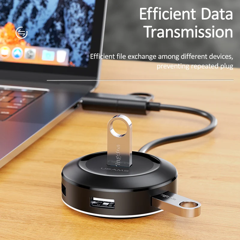 USAMS usb хаб USB 3 0 type C концентратор для MacBook Pro поверхность 2 адаптер с Micro компьютера