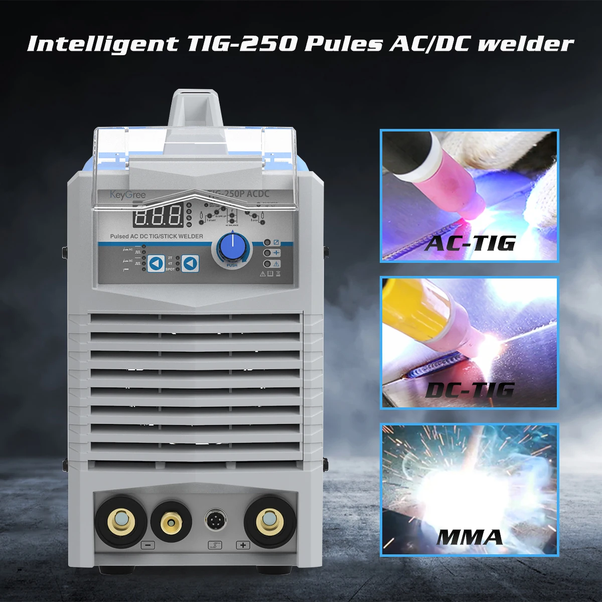 KeyGree Professional HF TIG Welding Aluminum Machine Inverter Pipe Soldering Station Welder 220V  AC-TIG DC-TIG TIG250P-ACDC