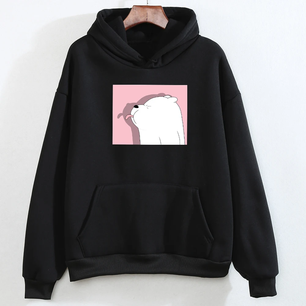 Hoodies Women Oversize Kawaii Print Kangaroo  Sweatshirts Hooded Harajuku Casual Vintage Korean Pullovers Women Sweetshirts