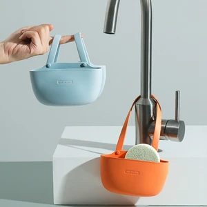 Нордическая полка для хранения из термопластичной резины, закрытый сеткой слив, мыльная щетка, подвесная корзина для смесителя, органайзер для кухни, ванной комнаты, домашние Принадлежности