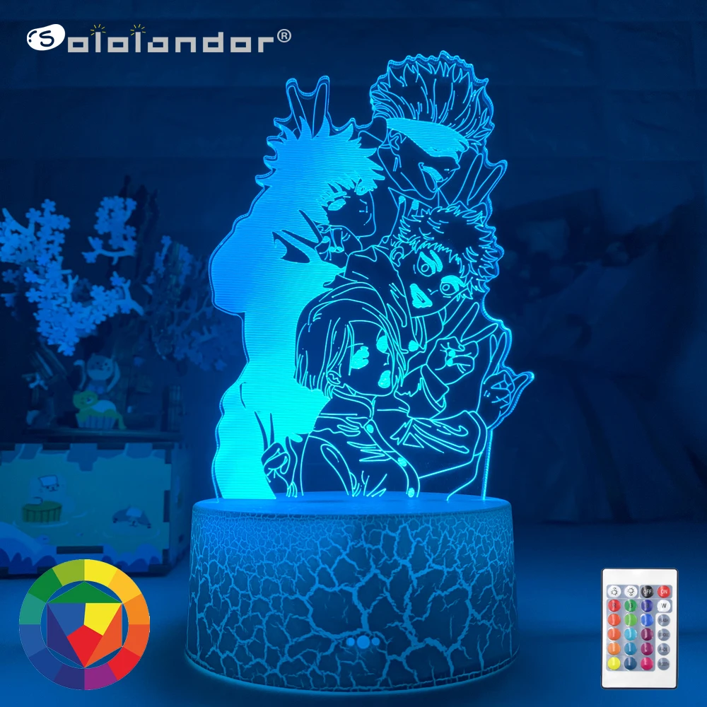 

Anime Lamp Satoru Gojo Jogo Jujutsu Kaisen Led Night Light Yuji Itadori for Birthday Gift Jujutsu Kaisen Jogo Lamp Yuji Itadori