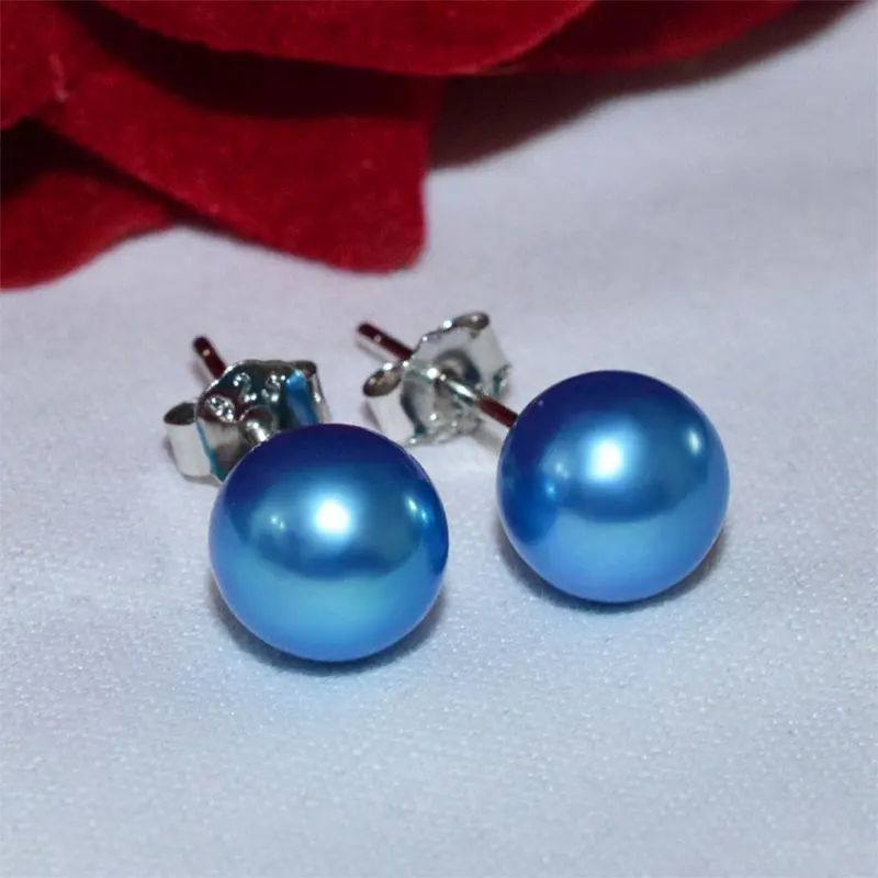 Серьги-гвоздики NYMPH из стерлингового серебра S925 пробы круглые серьги с