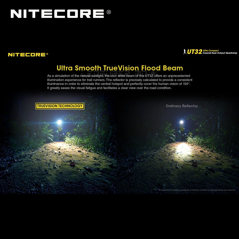 Коаксиальный двойной выход NITECORE UT32 Trail ходовая фара с CREE XP-L2 V6 5700K и 3000K светодиоды |