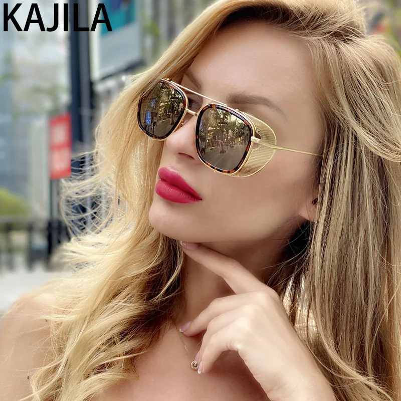 Солнцезащитные очки в стиле ретро UV400 для мужчин и женщин квадратные