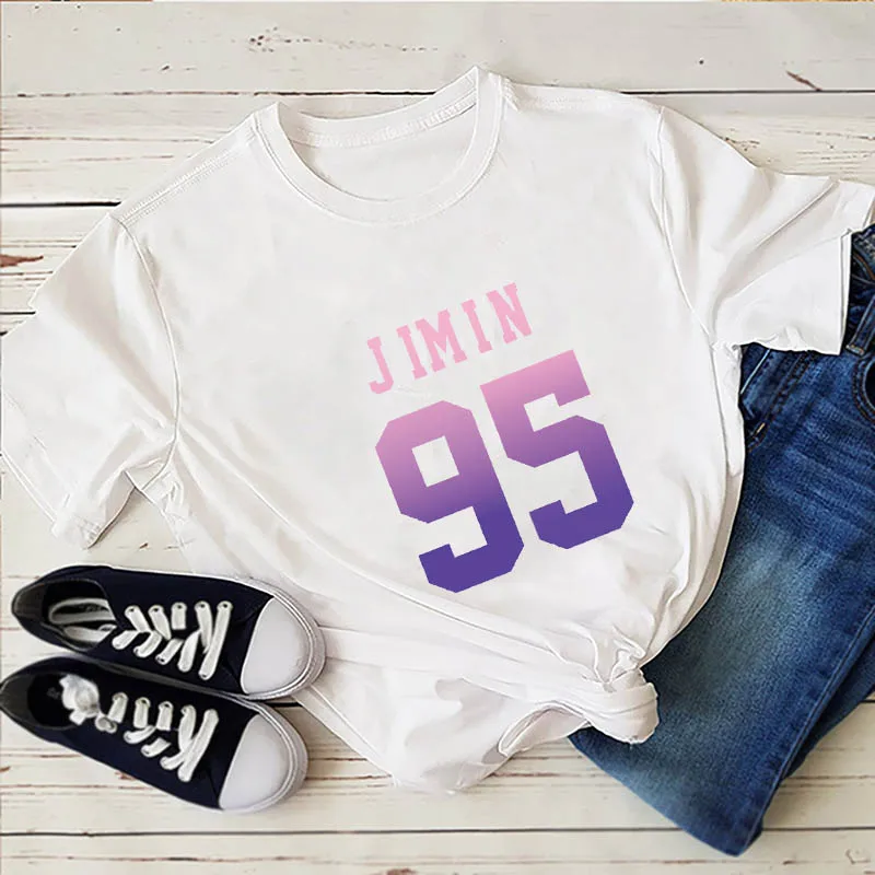 

2020 kpop bangtan boys t shirt 92jin 97jungkook 95V 93suga 94jin 95V Letter print harajuku short sleeve pullover