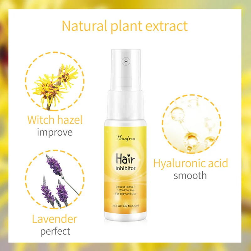 

Hair Remover Inhibitor Spray Facial Wax for Depilation Beard Bikini Intimate Face Leg Body Armpit Painless Removal Cream