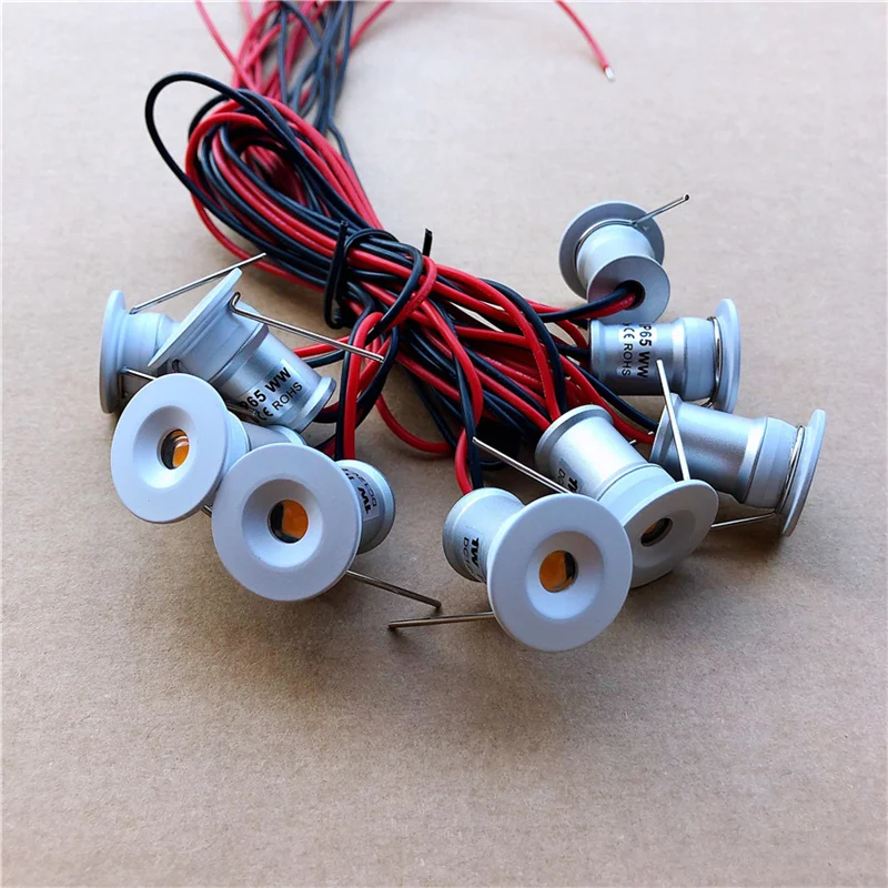 9 шт./лот 1 Вт мини светодиодные светильники водонепроницаемый IP65 DC12V Светодиодный