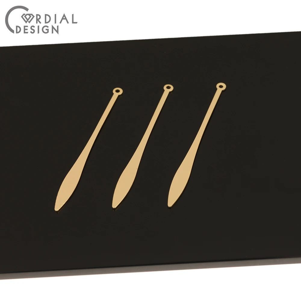

Cordial Design 50Pcs 4*48MM Jewelry Accessories/DIY Making/Charms/Genuine Gold Plating/Stick Shape/Hand Made/Earring Findings