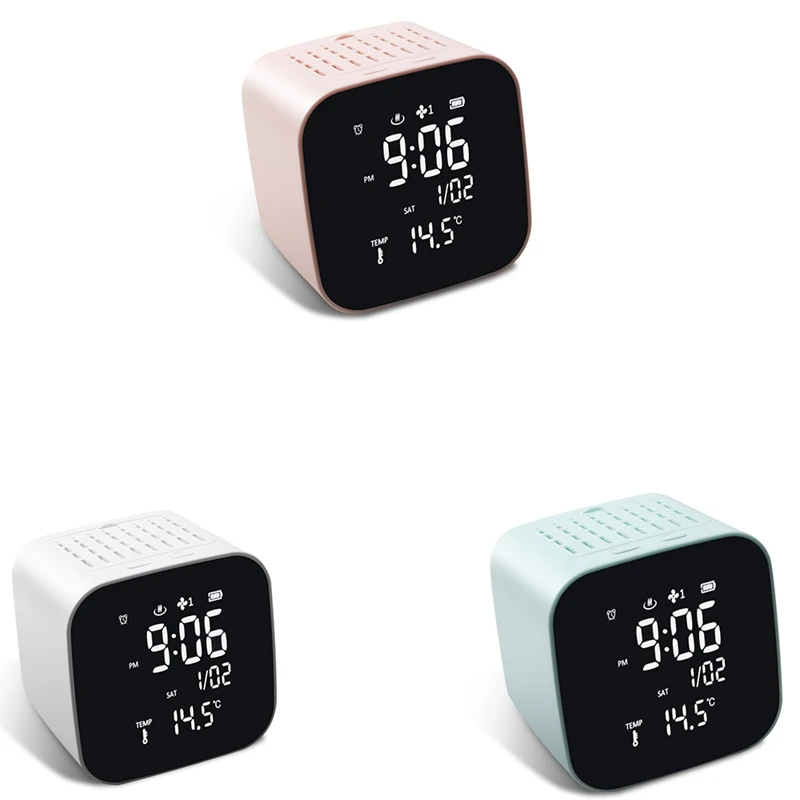 

Fragrance Wake-Up Alarm Clock For Bedroom,Multifunctional Colock With Temperature Display&Oil Diffuseer,12/24H