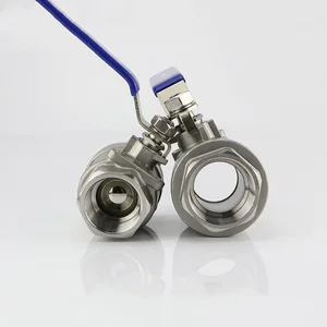 Шаровой кран 18 дюйма, 14 дюйма, 38 дюйма, 12 дюйма, 1 дюйм, BSPT, равный полному порту, 2 предмета, из нержавеющей стали 34, для воды и газойля