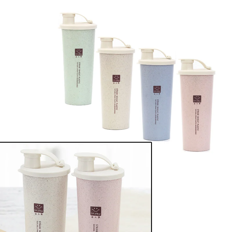 450 мл пшеничная соломенная бутылка для кофе и чая воды шейкер протеинового