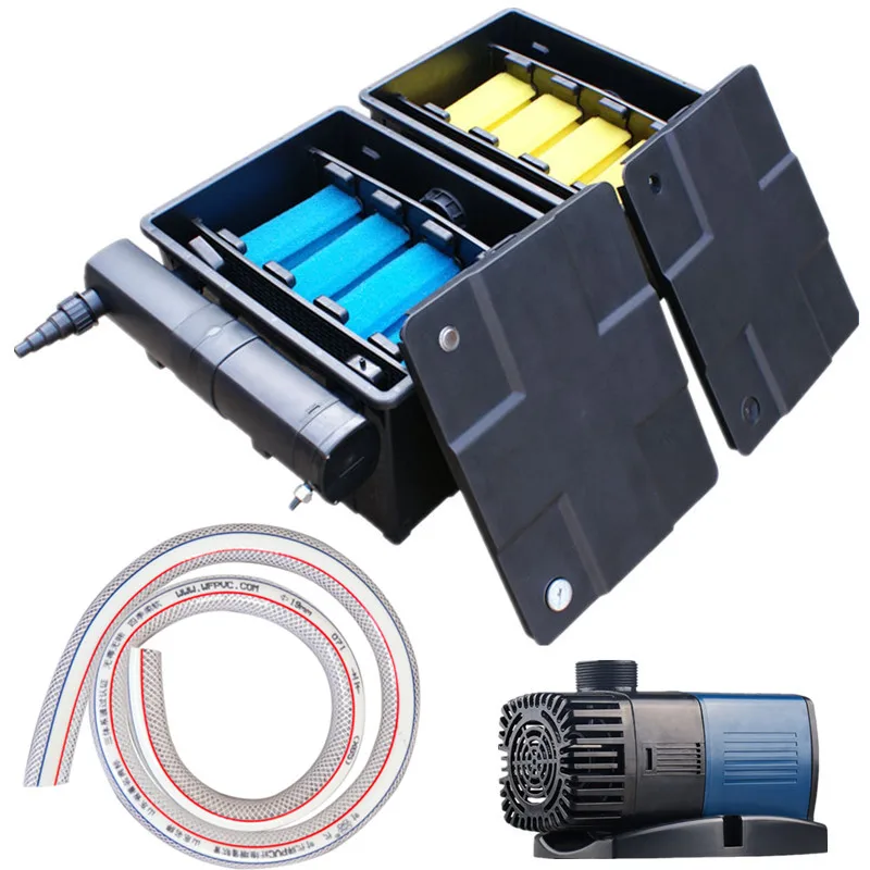 SBF350B A SET SUNSUN CBF-350 CBF-350B CBF-350C пруда koi пруд фильтр эффективной очистки воды. Фермы Бассейн очиститель. Сад фильтр для бассейна - Color: SBF350B A SET