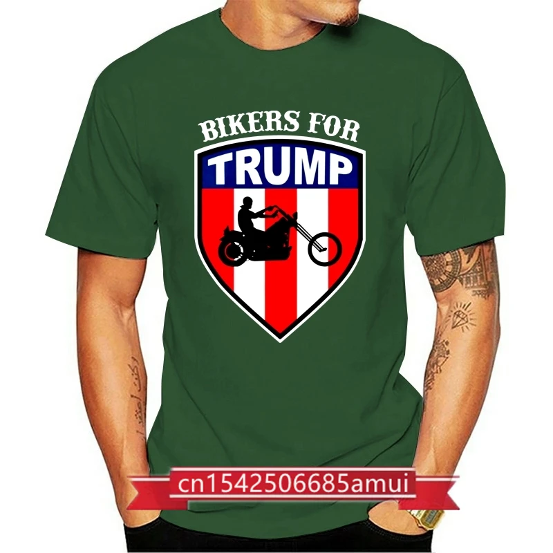 

Bikers For Trump 2020 T-Shirt Biker Bedminster Donald Trump Men'S Tee Shirt Hip-Hop Tee Shirt