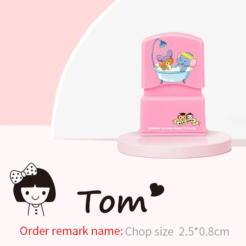 Hot kindergarten name stamp waterproof baby cartoon clothes seal name stickers clothing seal baby school day holiday gifts