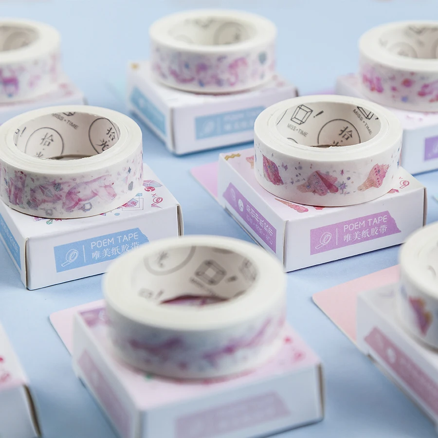 12 PCS/LOT paradise of Time and Space series paper decorative tape masking washi | Канцтовары для офиса и дома