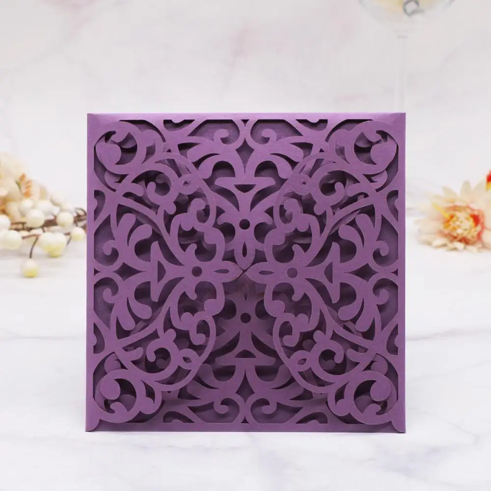 

Flower Design 2020 Laser Cut Lace Wedding Invitations Cards For Birthday Baby Shower Wedding Rehearsal Dinner Invites Birthday