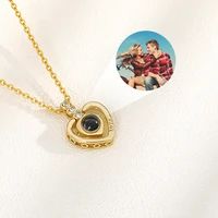 customized photo projection necklaces for women mothers day mum lover personalized picture name memory jewelry birthday gifts