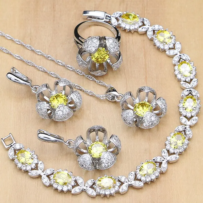 Комплект из колье и серёг серебра 925 пробы | Украшения аксессуары