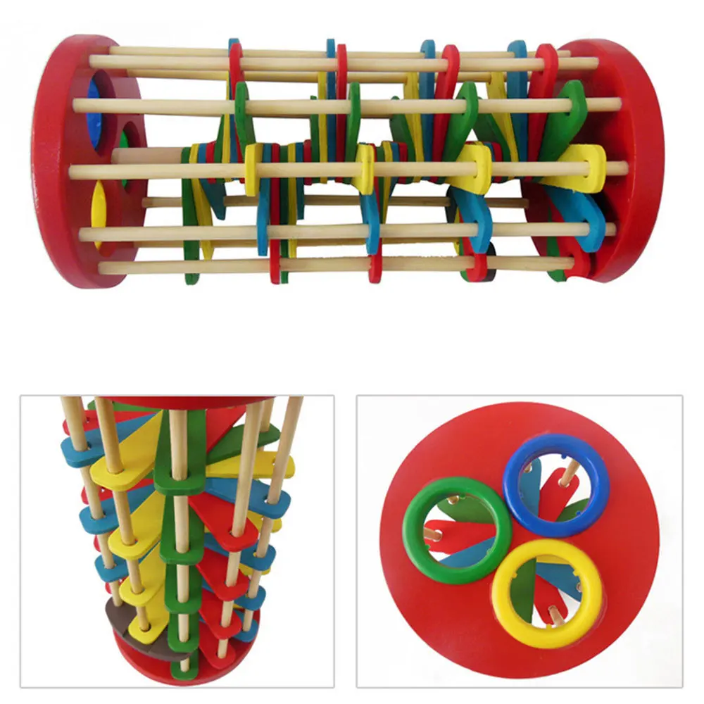

Kids Montessori Wooden Toys Batting Ladder Hand Knock Ball Mathematics Knocking ball ladder toys Educational Colorful Toys
