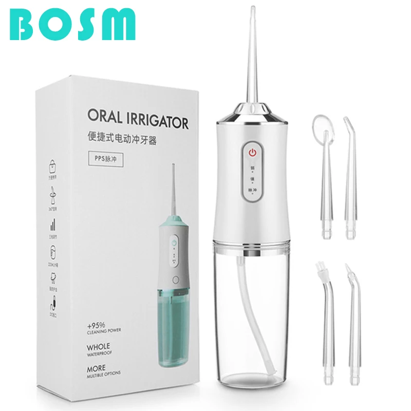 

Портативный ирригатор для полости рта, зубная нить с USB-зарядкой, зубная нить с импульсным потоком воды, зубочистка с 3 режимами, Стоматологи...