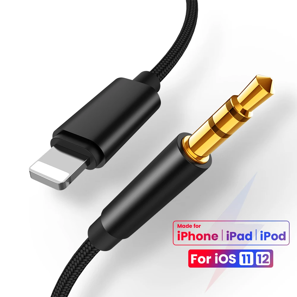 Переходник с 8 контактов на 3 5 мм для наушников аудиокабель адаптер iPhone 11 Pro Max XS XR X
