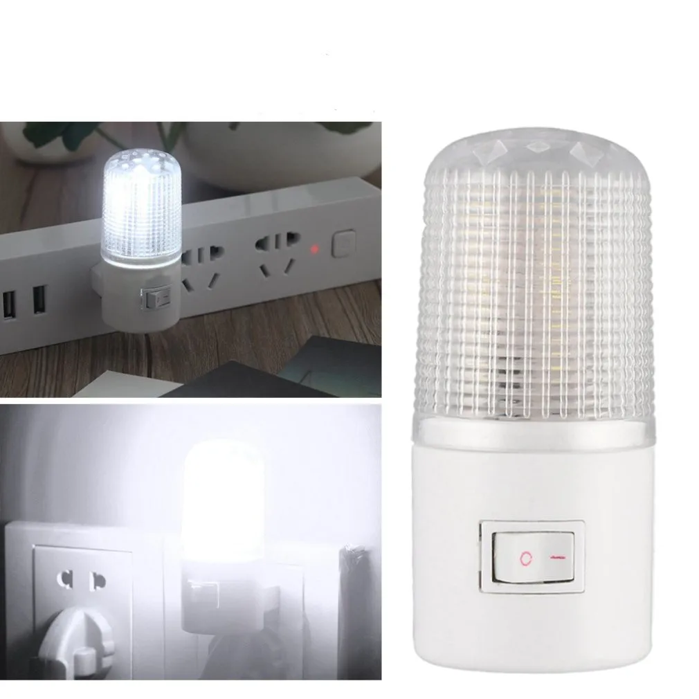 

Household Night Lamp Warm Light Wall Mounting Bedroom Night Light Lamp 1W 6 LED 110V with US Plug Energy Saving