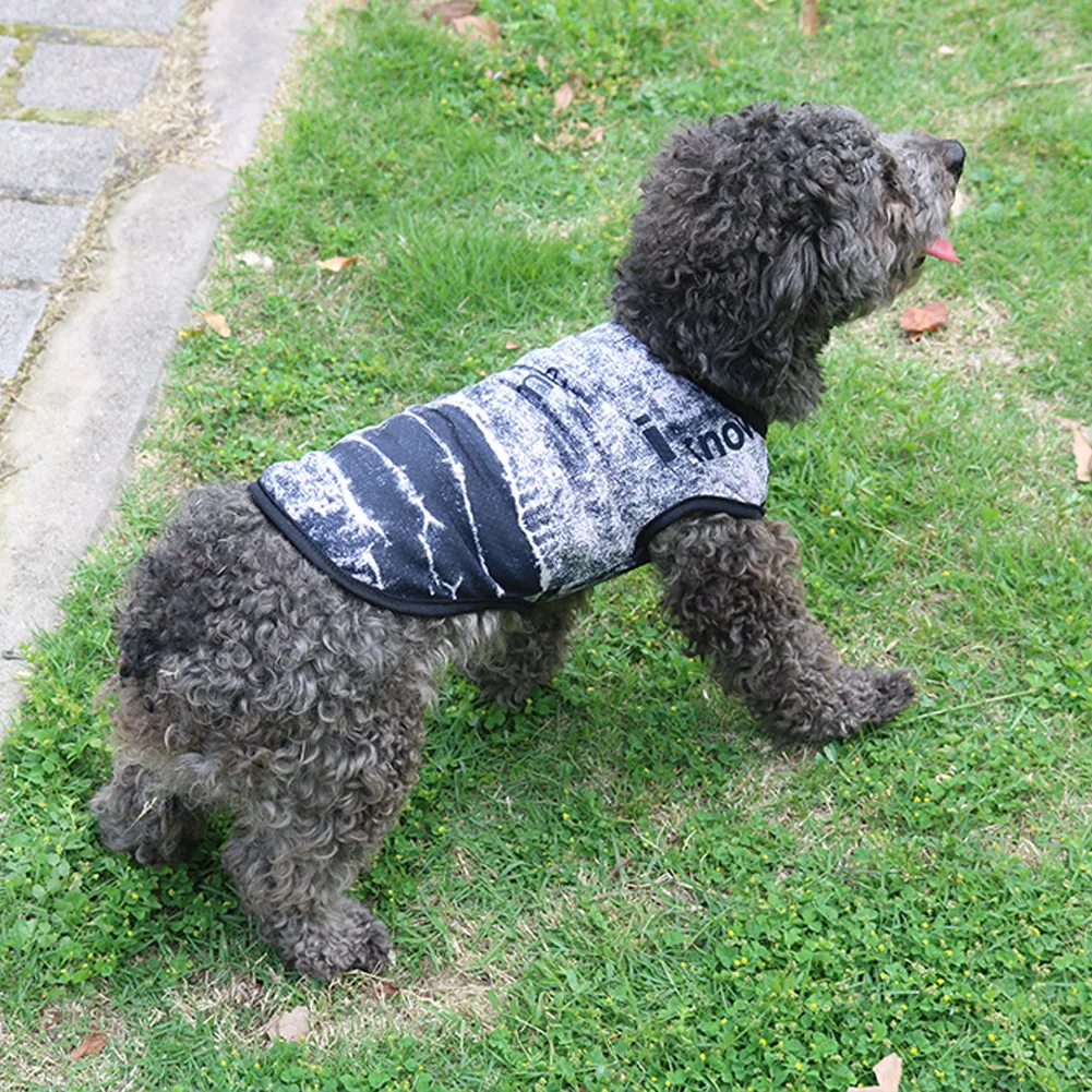 

Pet Cat Dog Breathable Print Thin Section Universal Vest Clothing