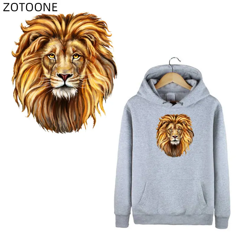 ZOTOONE Лев патчи животных приклеивающиеся утюгом нашивки для одежды передачи тепла