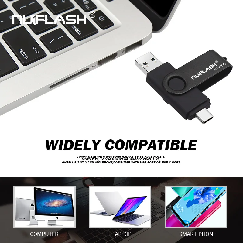 

Original Type-c 2 in 1 USB flash drive 8GB 16GB pendrive 32GB 64GB 128GB pen drive U diskFlash usb stick memory disk