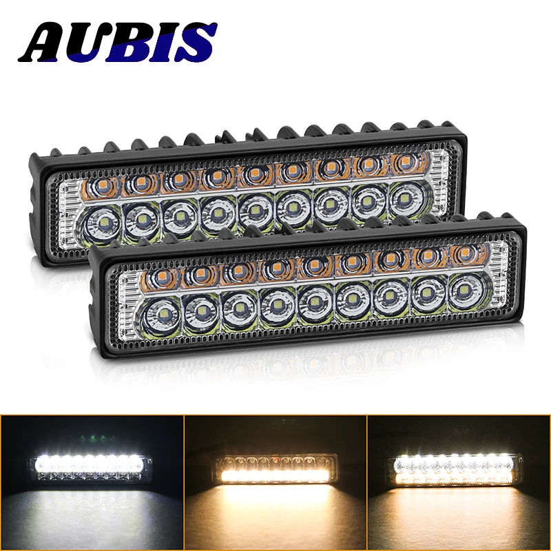 

New LED Headlights 54W For Auto Motorcycle Truck Boat Tractor Trailer Offroad Working Light 18 LED Light Spotlight Work Lamp
