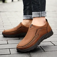 2021 new mens casual shoes fashion leather sneakers comfortable breathable luxury light men loafers shoes