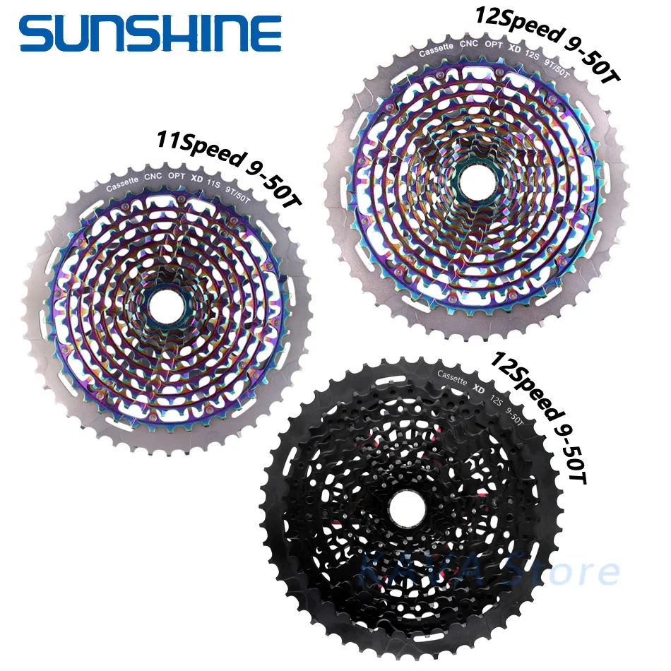 

Ультралегкая кассета SUNSHINE для горного велосипеда, 11S, 12 Скоростей, 9-50T XD, 375 г