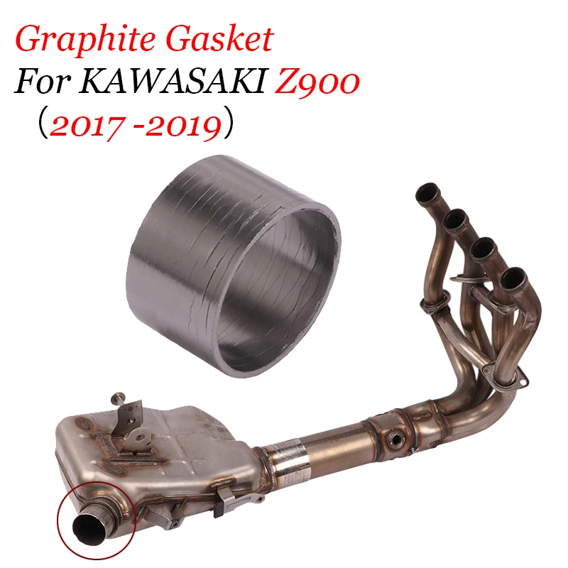 

For KAWASAKI Z900 2017 2018 2019 Motorcycle Original Exhaust Pipe Graphite Gasket To Muffler Silencer Gasket Seal Link Gasket