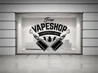 Vape Store настенные Стикеры, электронная сигарета, настенное окно магазина, декоративные стеклянные двери, виниловые наклейки, Стикеры, роспись, вывеска магазина Y8