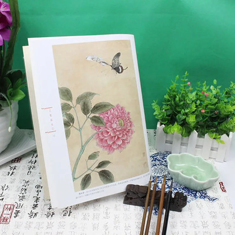 

5 Book /set Chinese traditional Fine Line gongbi biao miao painting book -- Peony Flowers Birds Fishes and Insects Ink Drawing