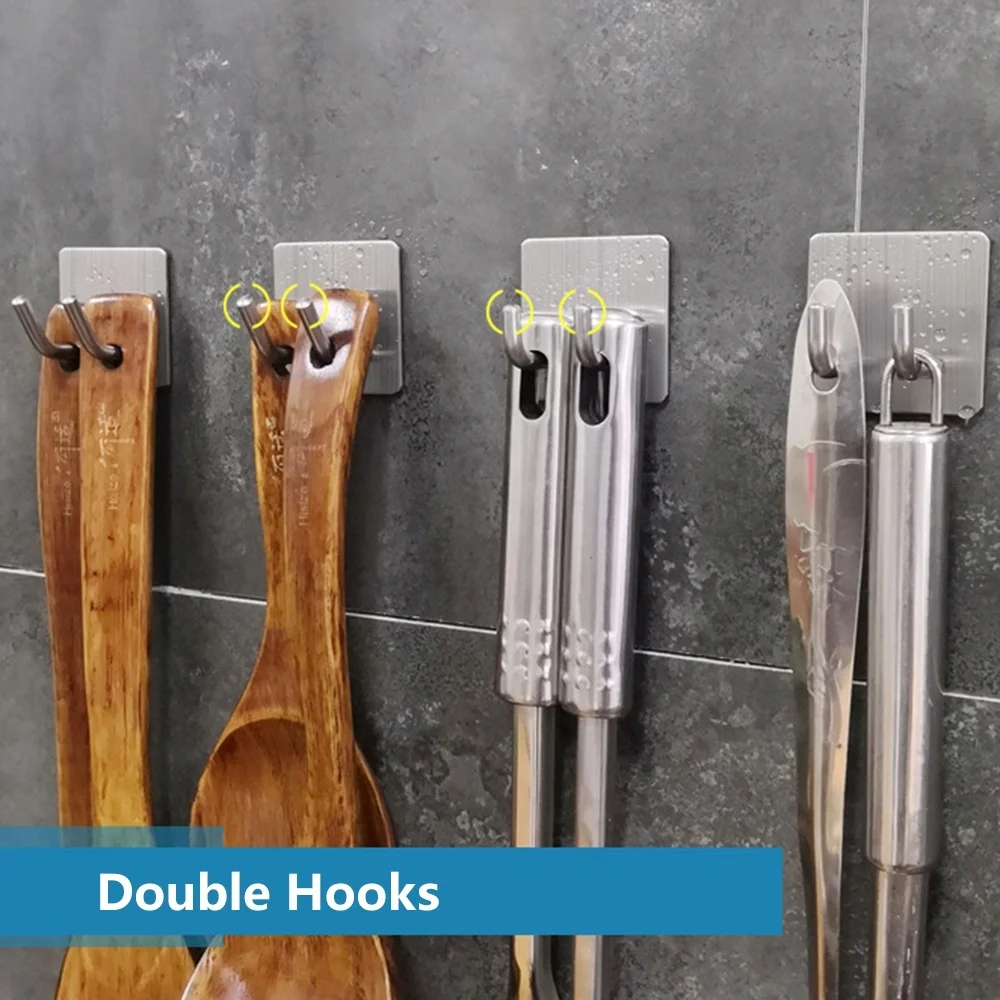 Настенные крючки для ванной из нержавеющей стали сумка вешалка полотенец