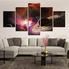 HD Печать Космос галактика Сатурн планеты Космос картины плакат настенное искусство 5 шт. Холст Картины домашний декор