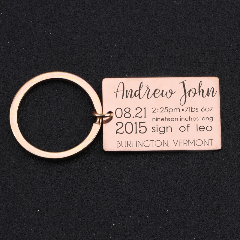 Детские статистику рождения брелок для пап Новый папа подарок новорожденному