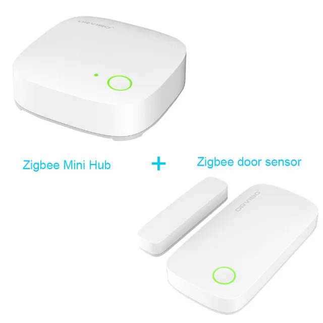 mini hub door sensor Orvibo Zigbee Беспроводной умный Комплект охранной сигнализации умный минихаб WiFi IP Webcam датчик двери окна датчик движения приложение управление - Цвет: mini hub door sensor