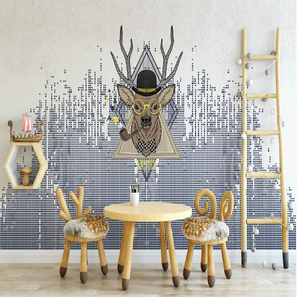 

Milofi custom 3D modern abstract elk large background wallpaper mural