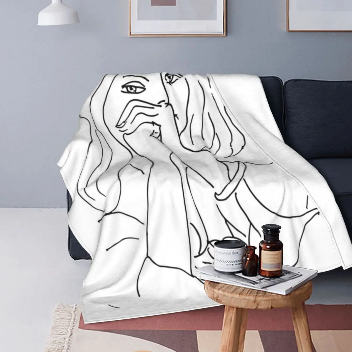 

Henri Matisse Blanket Fleece Printed Minimal Art Multifunction Lightweight Thin Throw Blankets for Bedding Office Bedding Throws